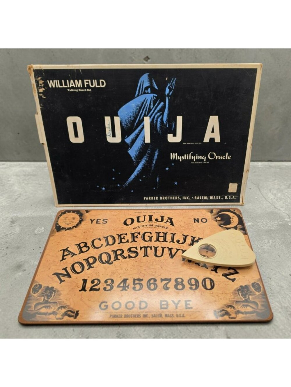 William Fuld Ouija Board Mystifying Oracle Parker Brothers Talking Board Set